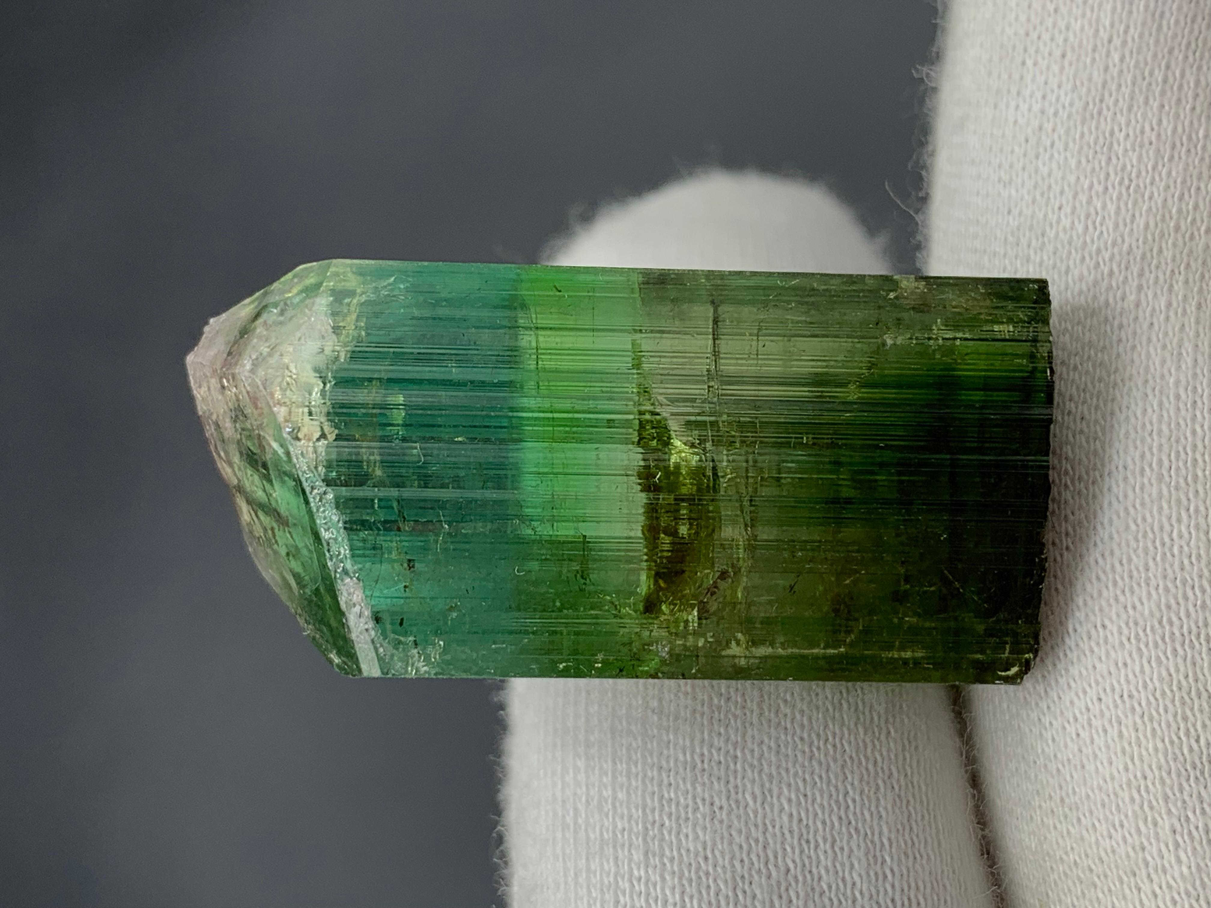 Altro 87,00 Carati di Cristallo di Tormalina Verde Vibrante Naturale da Paprok, Afghanistan in vendita