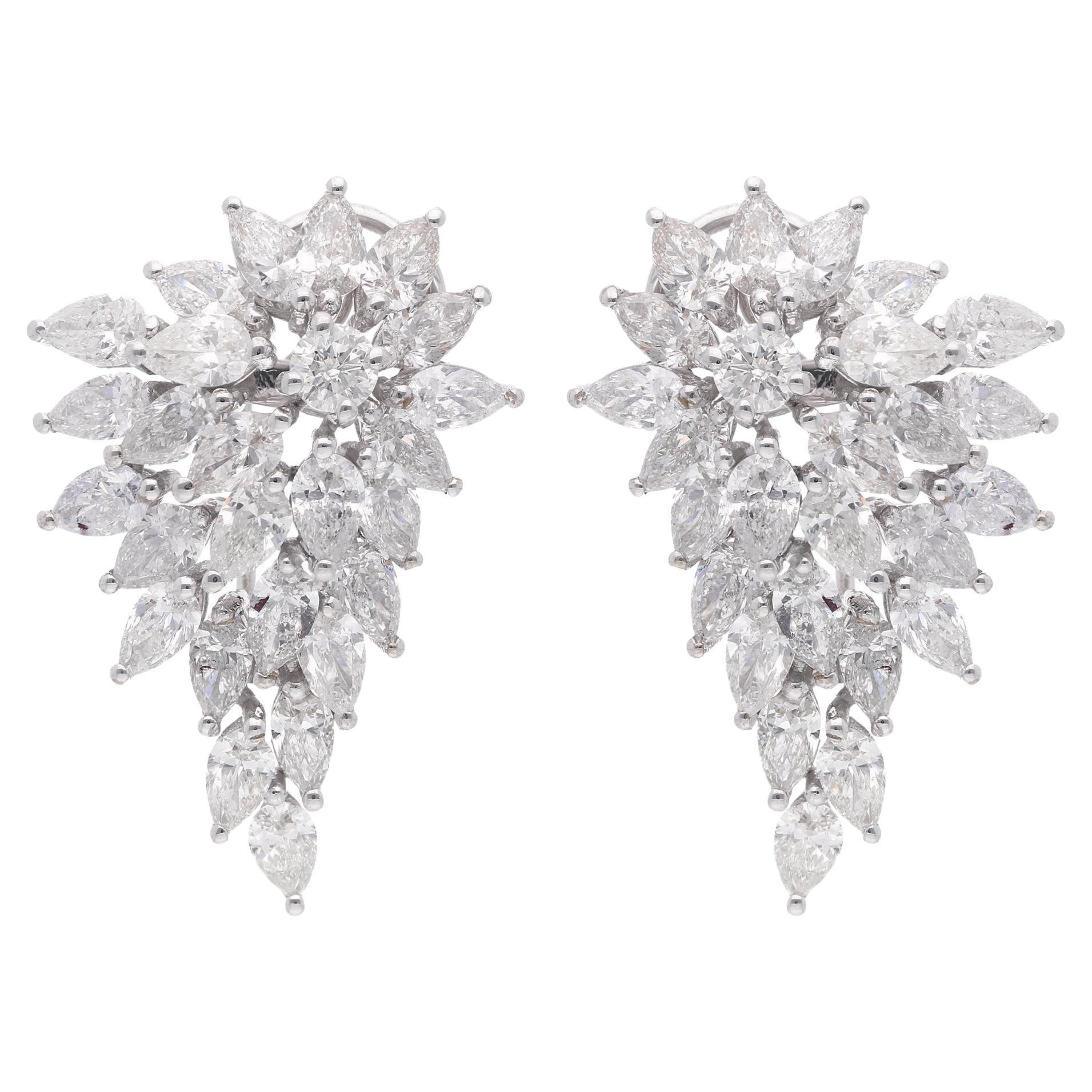 8,71 quilates SI Claridad HI Color Pendientes de diamantes pera Joyas de oro blanco de 14 quilates en Nuevo estado para la venta en Diera, Dubai