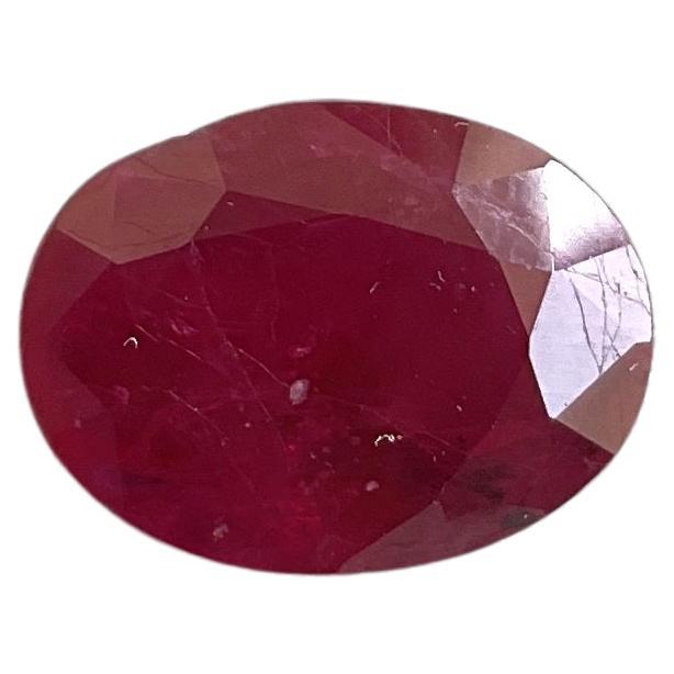 8.71 Carats Burmese No-Heat Ruby Natural Oval Cut Stone For Top Fine Jewelry Gem