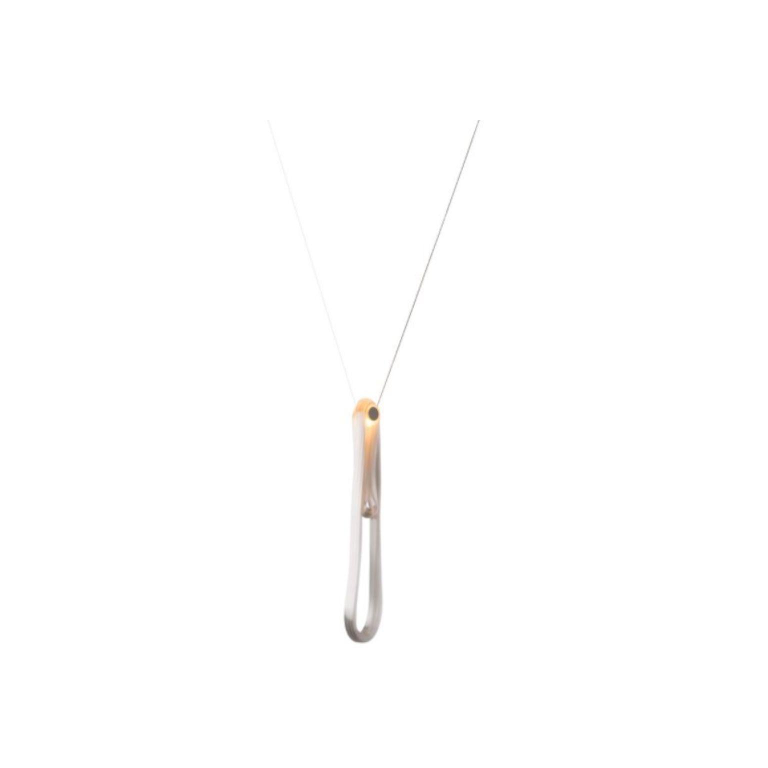 87.1 Pendant by Bocci
Dimensions: D 11.6 x H 300 cm
Materials: brushed nickel round canopy
Weight: 1.4 kg
Also available in different dimensions.

All our lamps can be wired according to each country. If sold to the USA it will be wired for