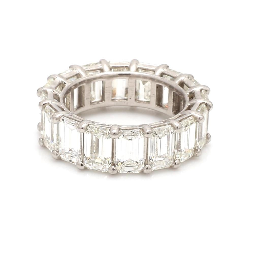 8.71ctw Emerald Cut Diamond Eternity Band In New Condition For Sale In Scottsdale, AZ