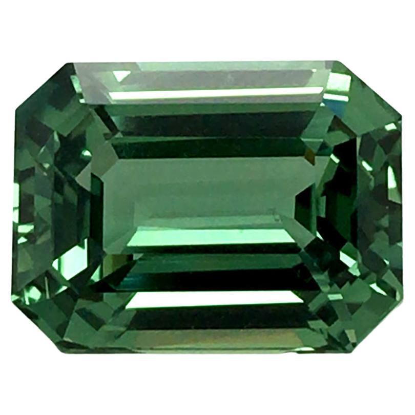 GIA Certified 8.72 Carat Natural Unheated Ethiopian Teal Bluish Green Sapphire