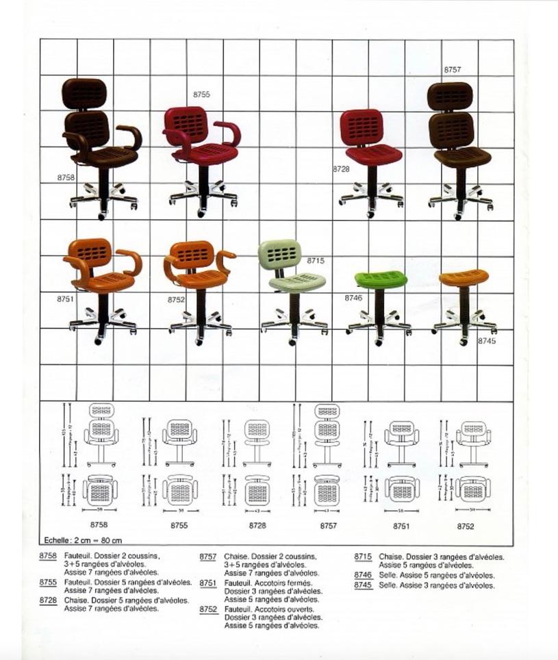 Late 20th Century 8725 chair, Medius system, by Roger Tallon, Eurosit edition For Sale