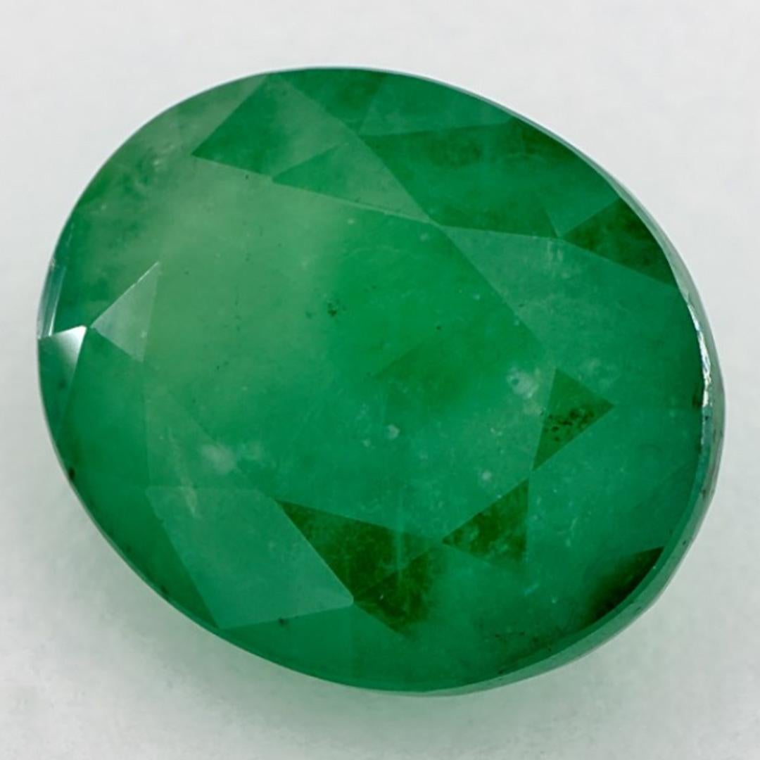 Gema suelta ovalada esmeralda de 8.74 qt Corte oval en venta