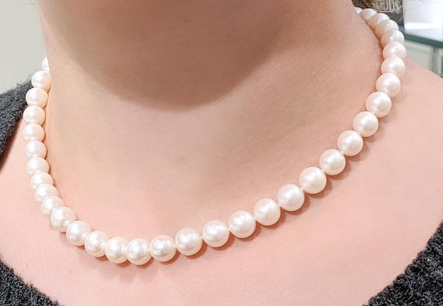 8.75-9mm South Sea Pearls Necklace In Yellow Gold 4