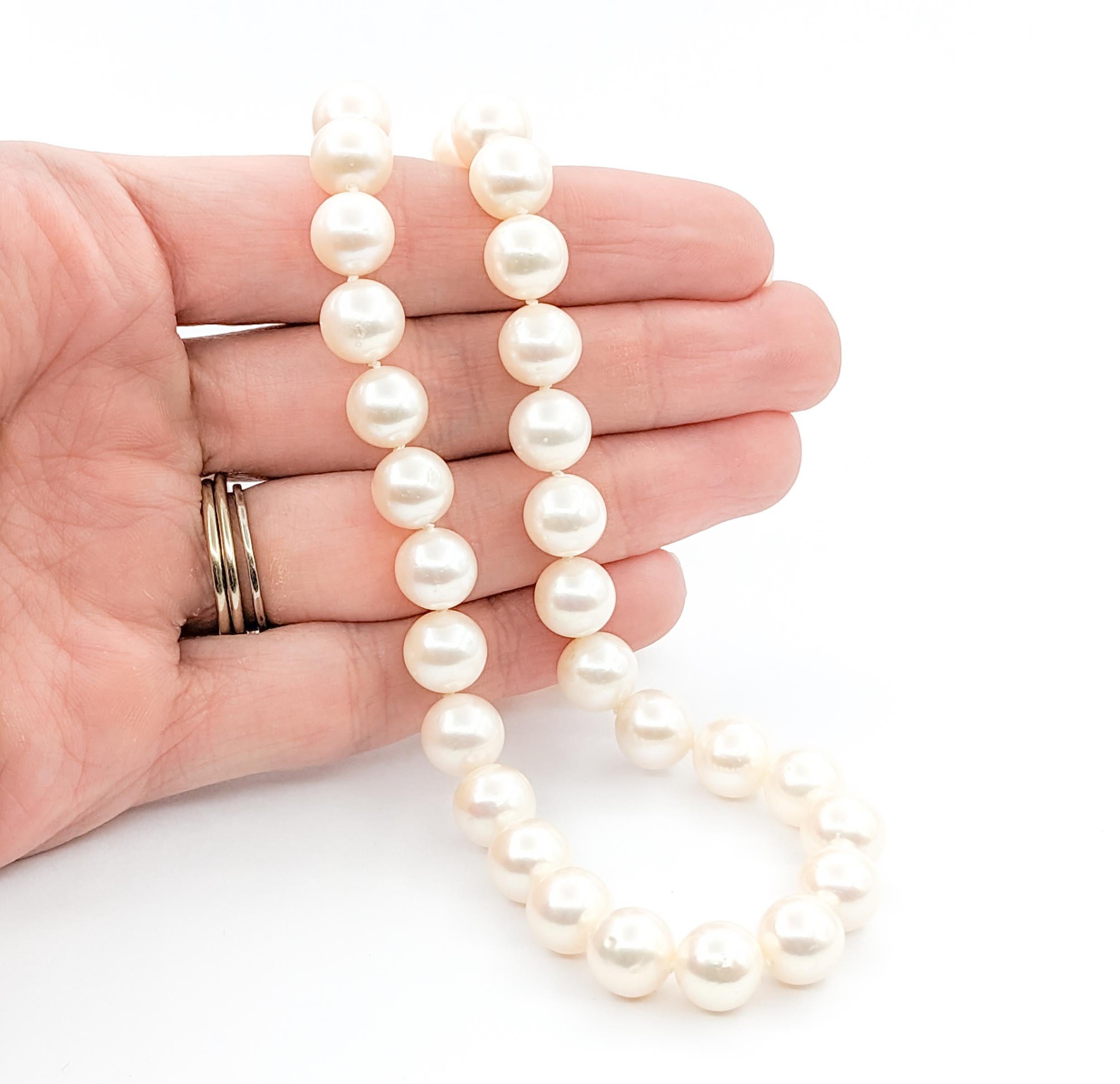 Modern 8.75-9mm South Sea Pearls Necklace In Yellow Gold