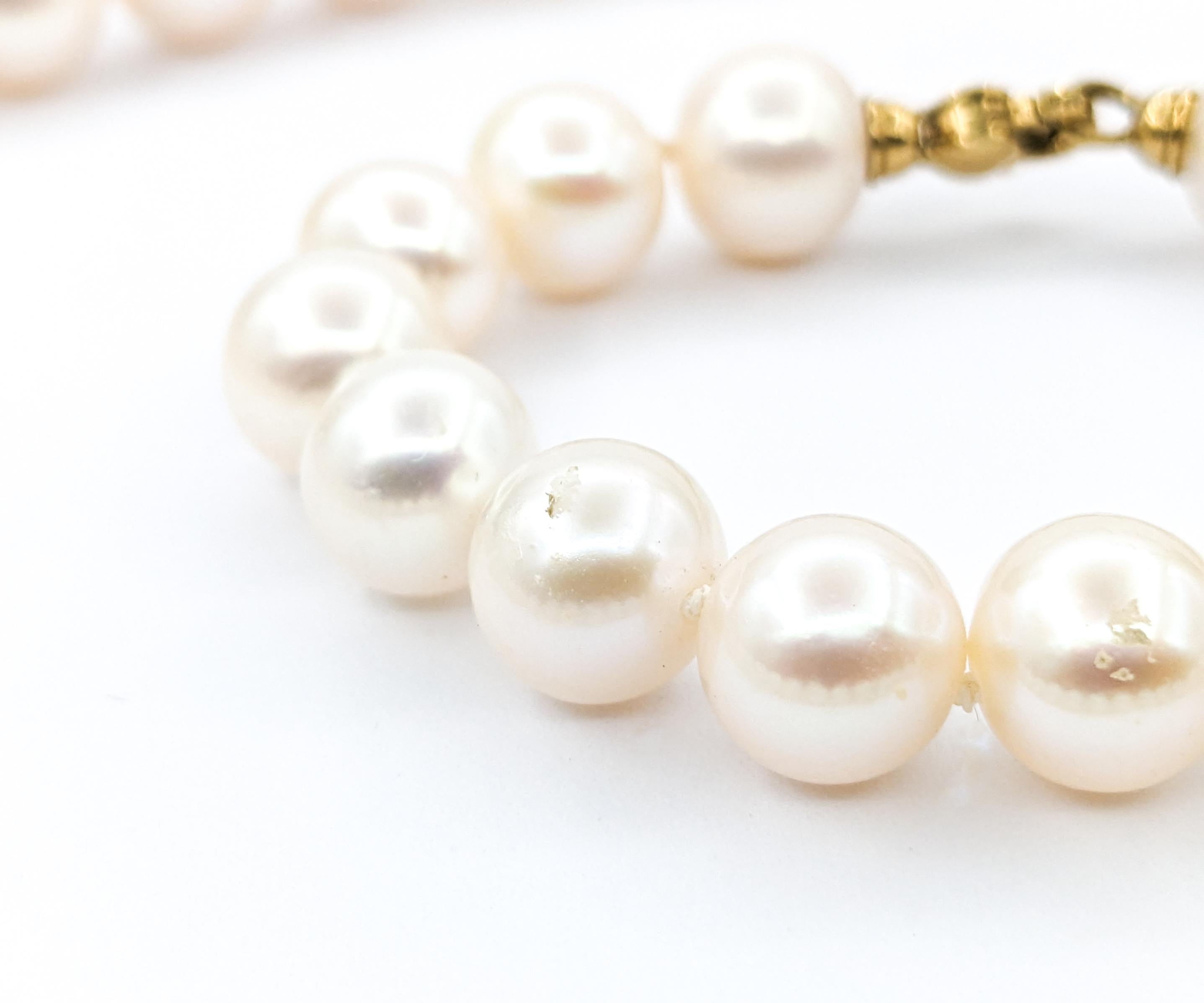 Women's 8.75-9mm South Sea Pearls Necklace In Yellow Gold