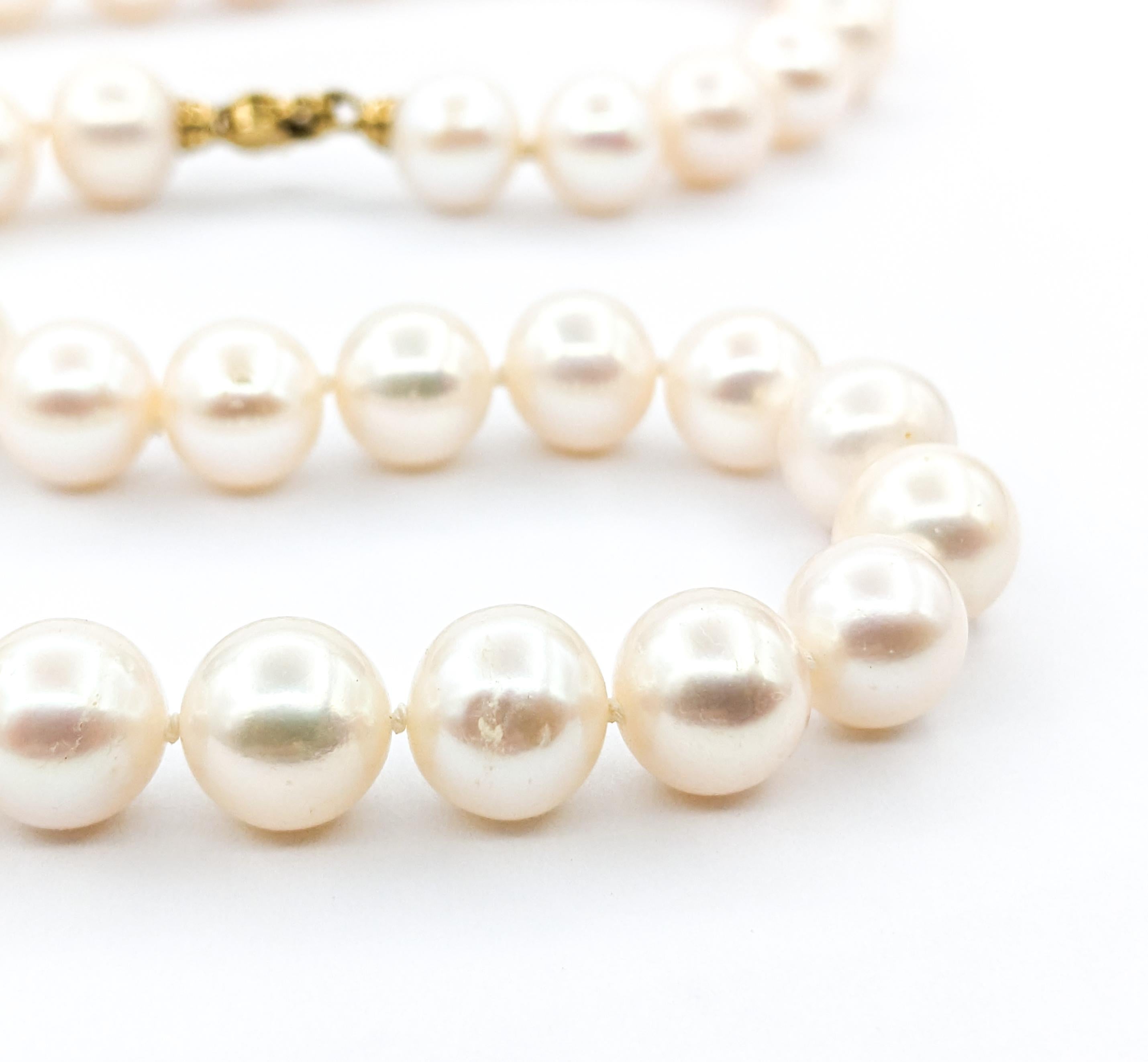 8.75-9mm South Sea Pearls Necklace In Yellow Gold 1