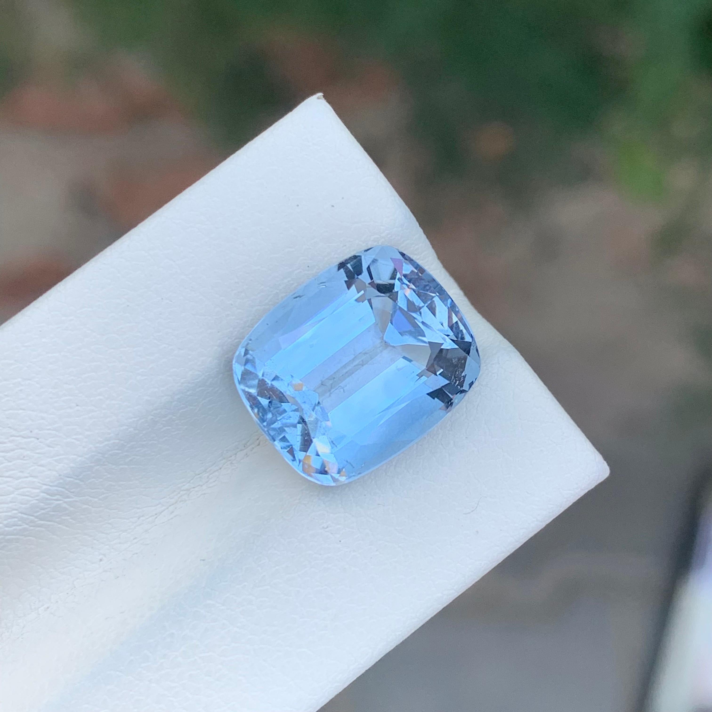 Faceted Goshenite

Weight: 8.75 Carats
Dimension: 13.7 x 11.4 x 8.1 Mm
Origin: Pakistan
Shape: Cushion
Color: Blue
Certficate; On Customer Demand
.
Goshenite, a captivating and pristine gemstone, belongs to the beryl mineral family, which also