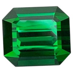 8.75 Carat Natural Loose Green Tourmaline Stone Emerald Cut Afghan Gemstone