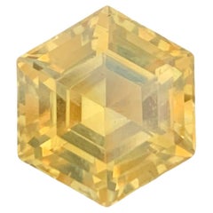 8,75 Karat natürliche lose gelbe Citrin Hexagon Form Edelstein für Schmuck