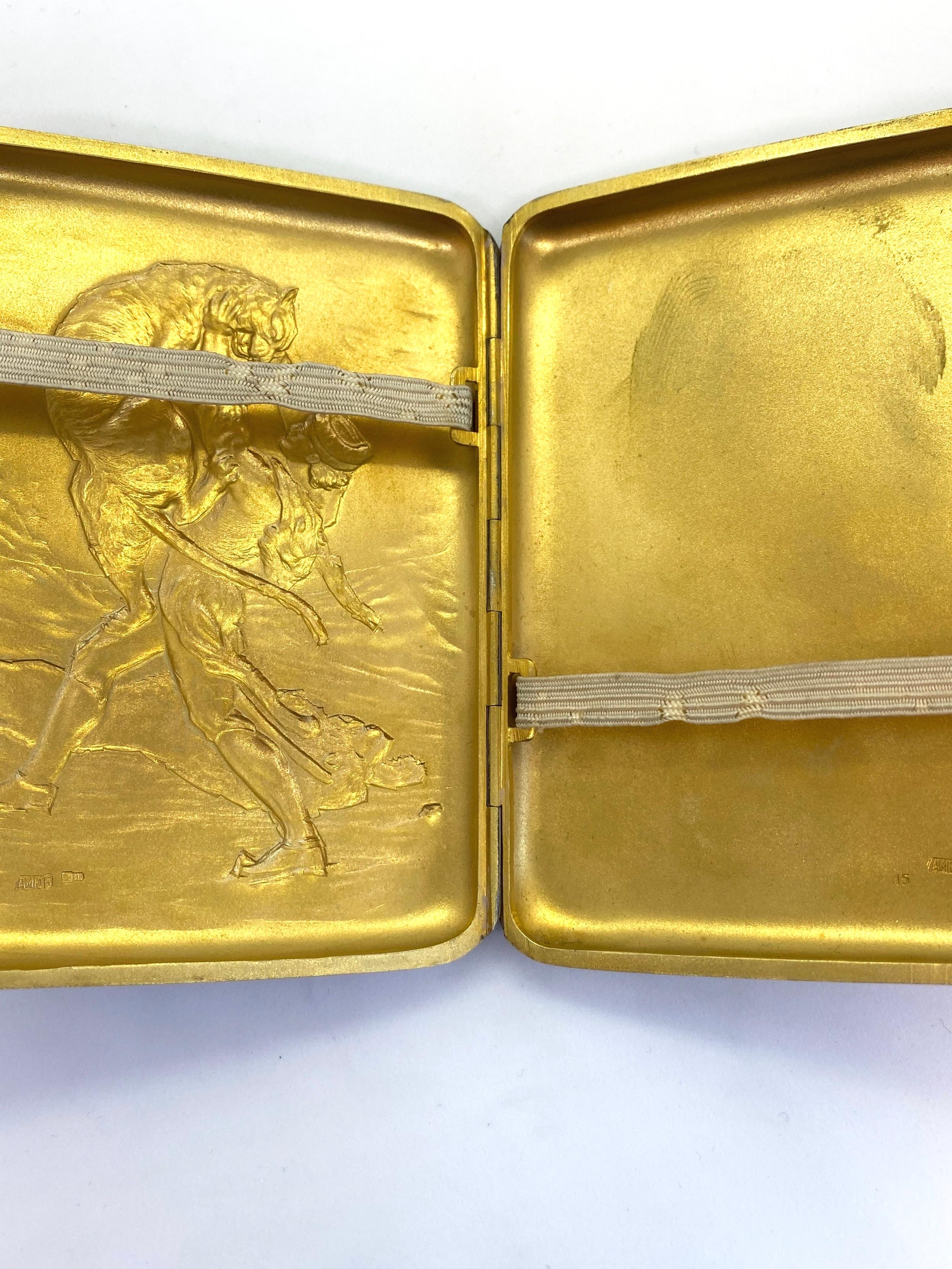 875 Silver Soviet Union Russia 1950 Cigarette Case a Gift from the President 3