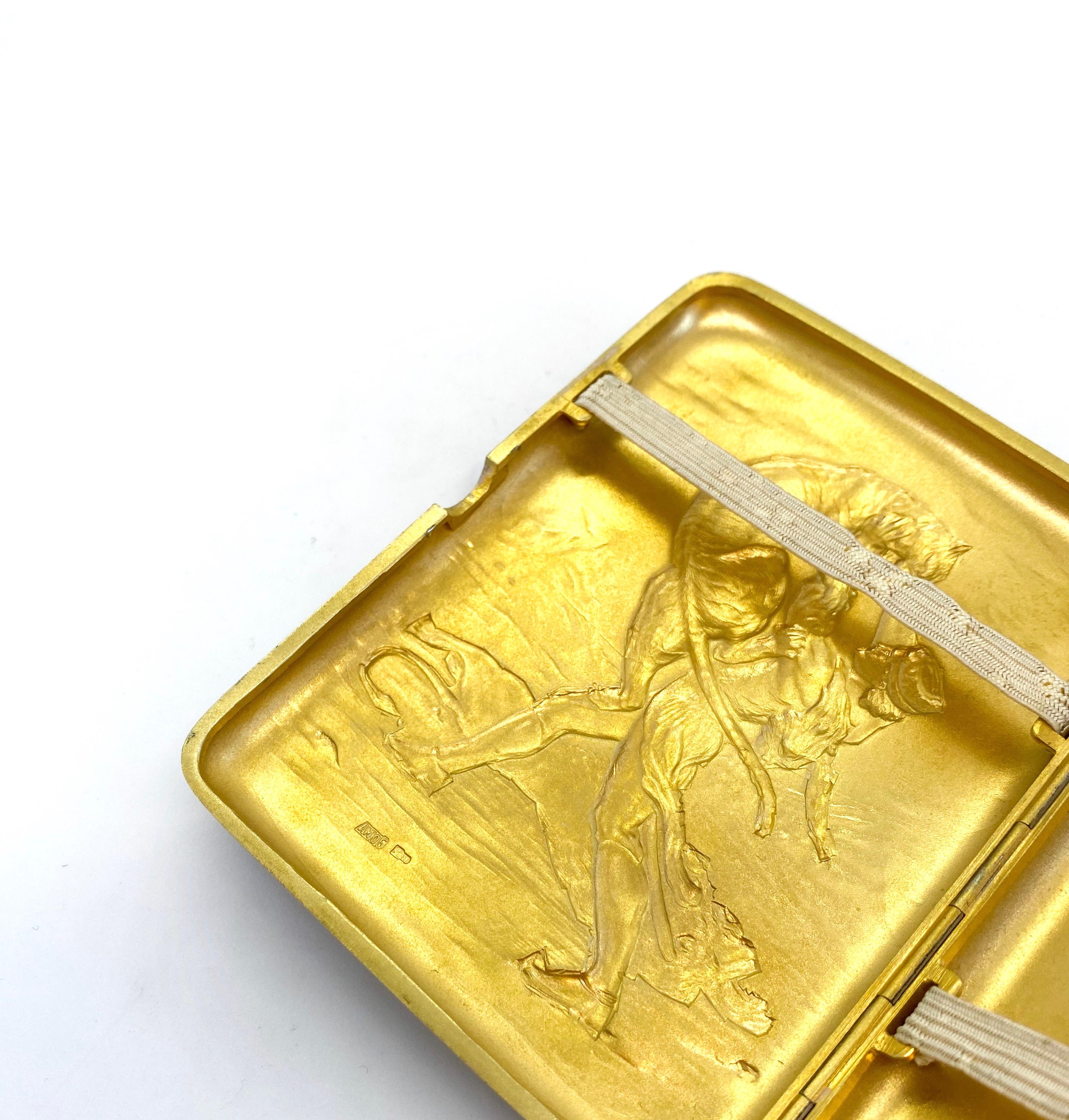 875 Silver Soviet Union Russia 1950 Cigarette Case a Gift from the President In Good Condition In Orimattila, FI