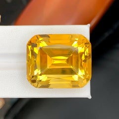 87.50 Carat Natural Loose Yellow Golden Citrine Cushion Cut Brazilian Gemstone
