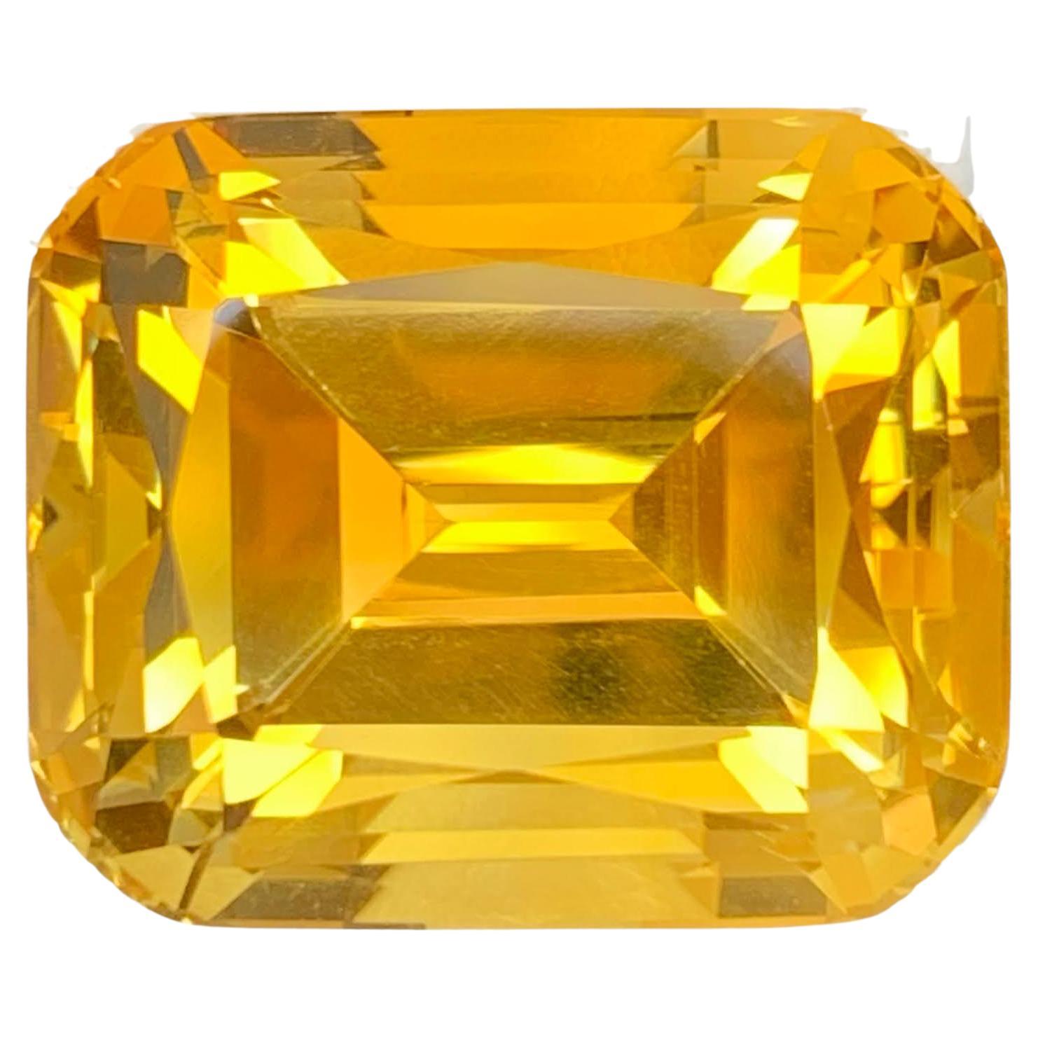 87.50 Carati Nature Sciolto Giallo Oro Citrino Taglio Cuscino Gemma Brasiliana