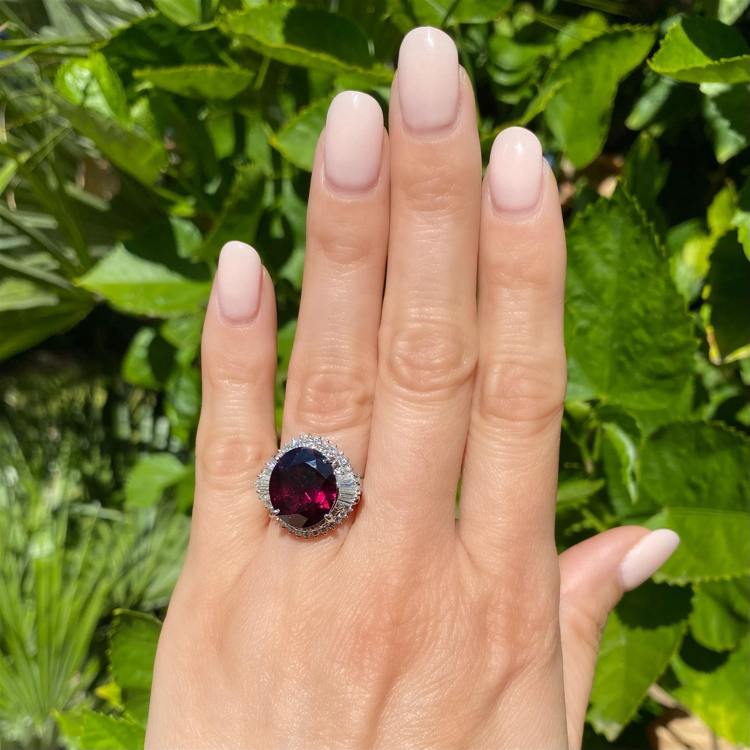 estate rhodolite garnet engagement ring