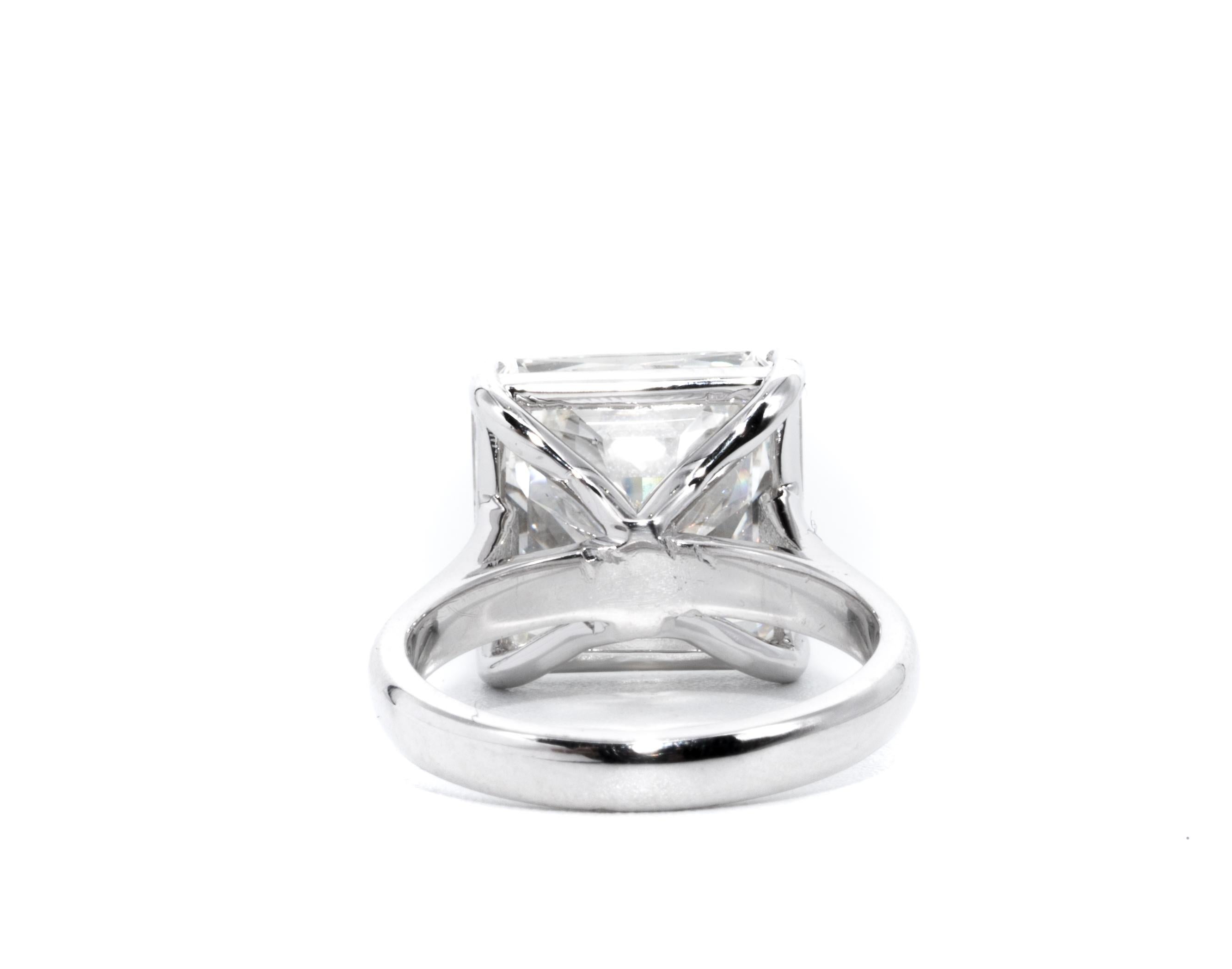 8.78 Ct Radiant Cut Diamond Engagement Ring I SI1 GIA, in Platinum  In New Condition In New York, NY