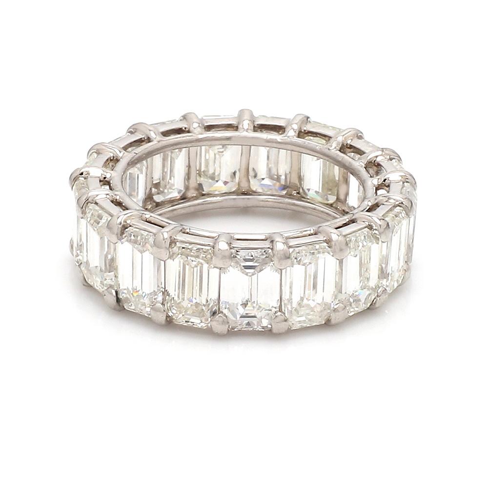 8.78ctw Emerald Cut Diamond Eternity Band For Sale 1
