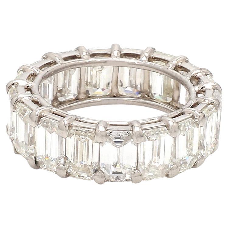 8.78ctw Emerald Cut Diamond Eternity Band