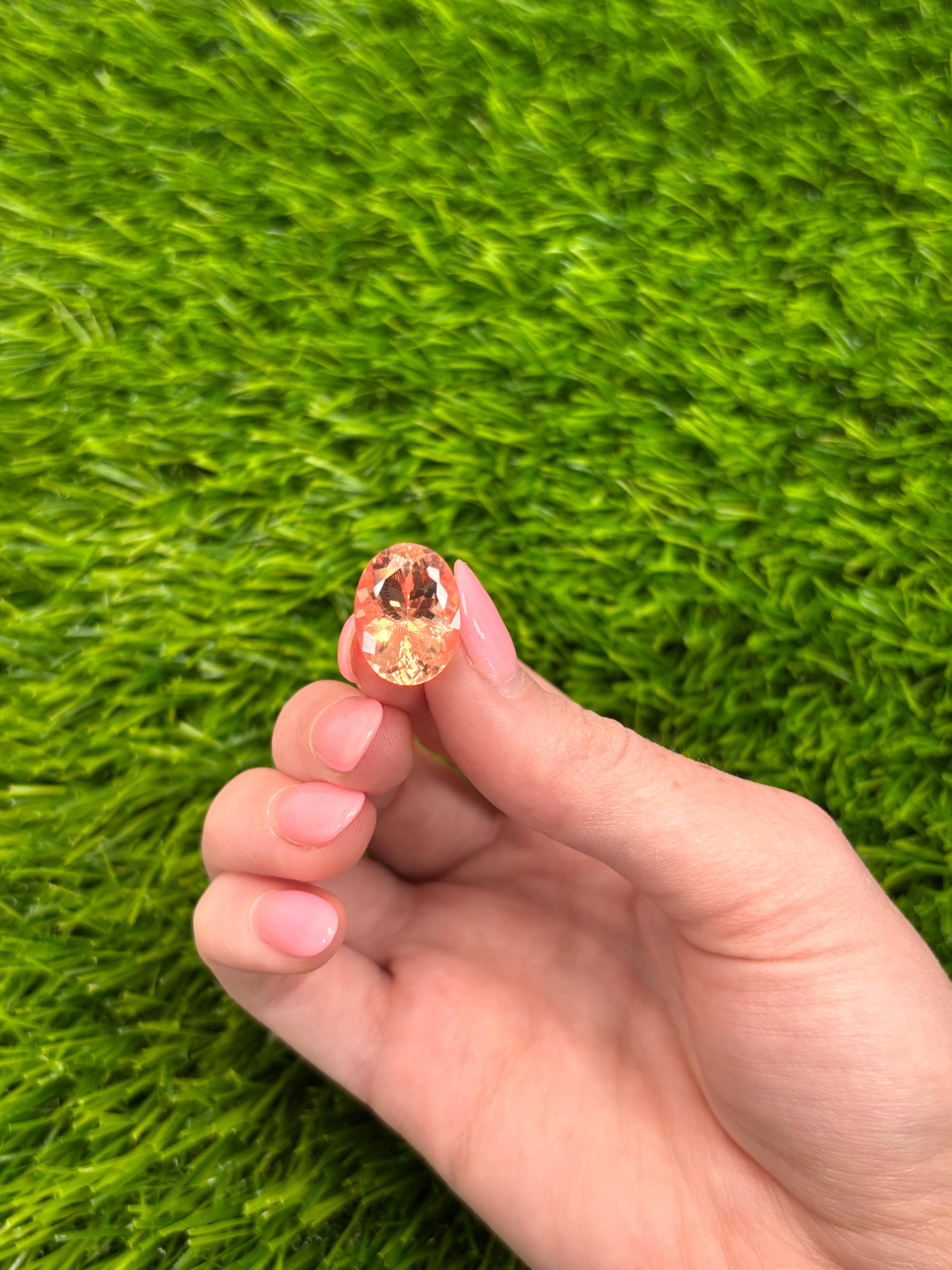 Gemma sfusa di tormalina marrone ricca Nature da 8,79 carati con taglio a cuscino In condizioni Nuovo in vendita a GREAT NECK, NY