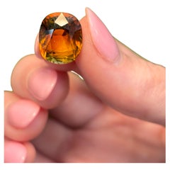 8.79 Carat Cushion-Cut Natural Rich Brown Tourmaline Loose Gemstone