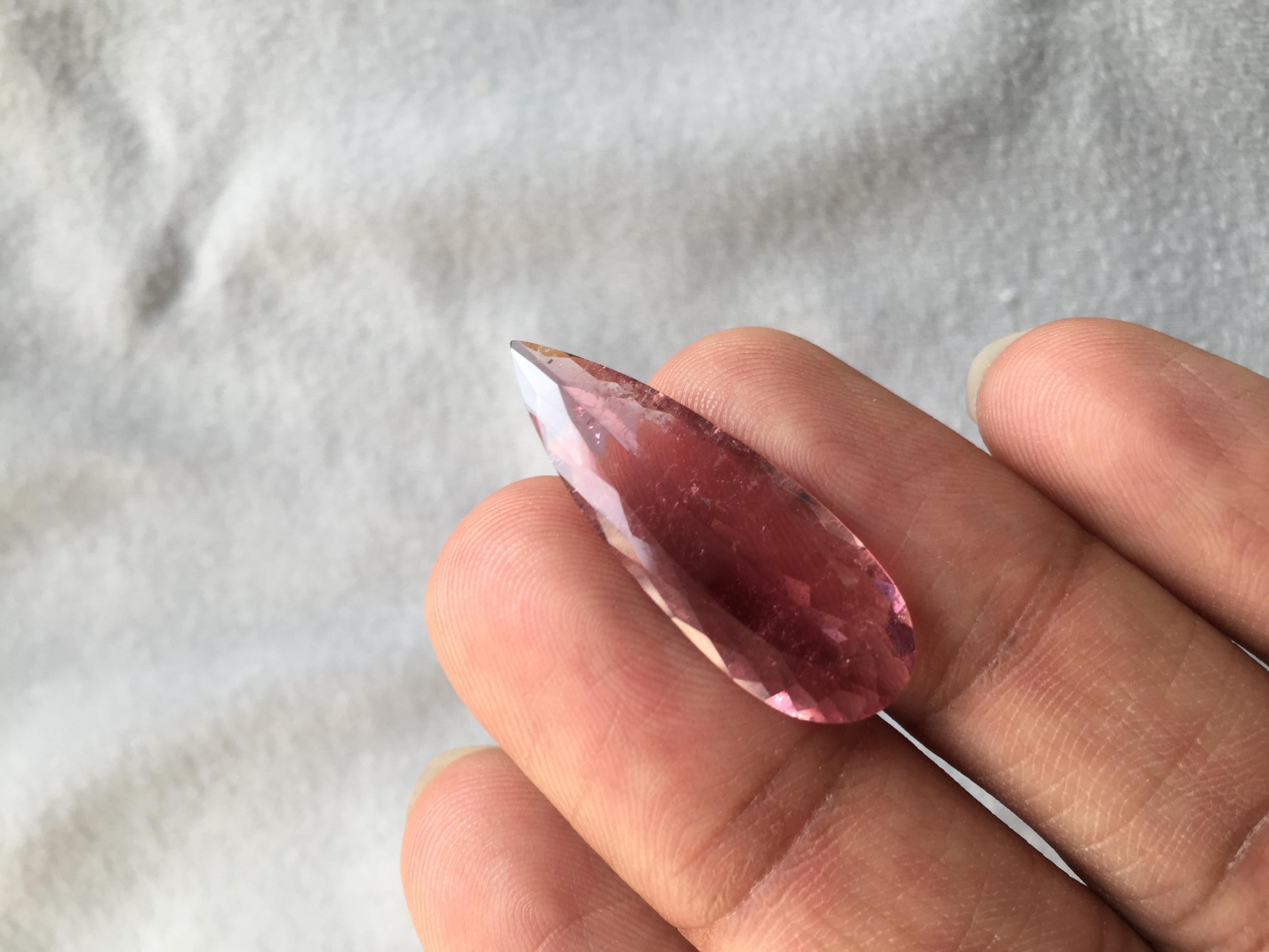 8.79 Carat Pink Tourmaline Pear Cut for High Jewelry In New Condition For Sale In Jaipur, RJ