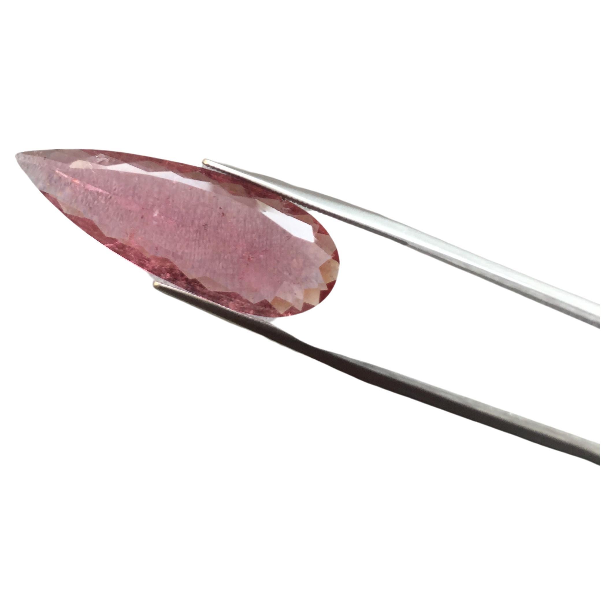 8.79 Carat Pink Tourmaline Pear Cut for High Jewelry For Sale