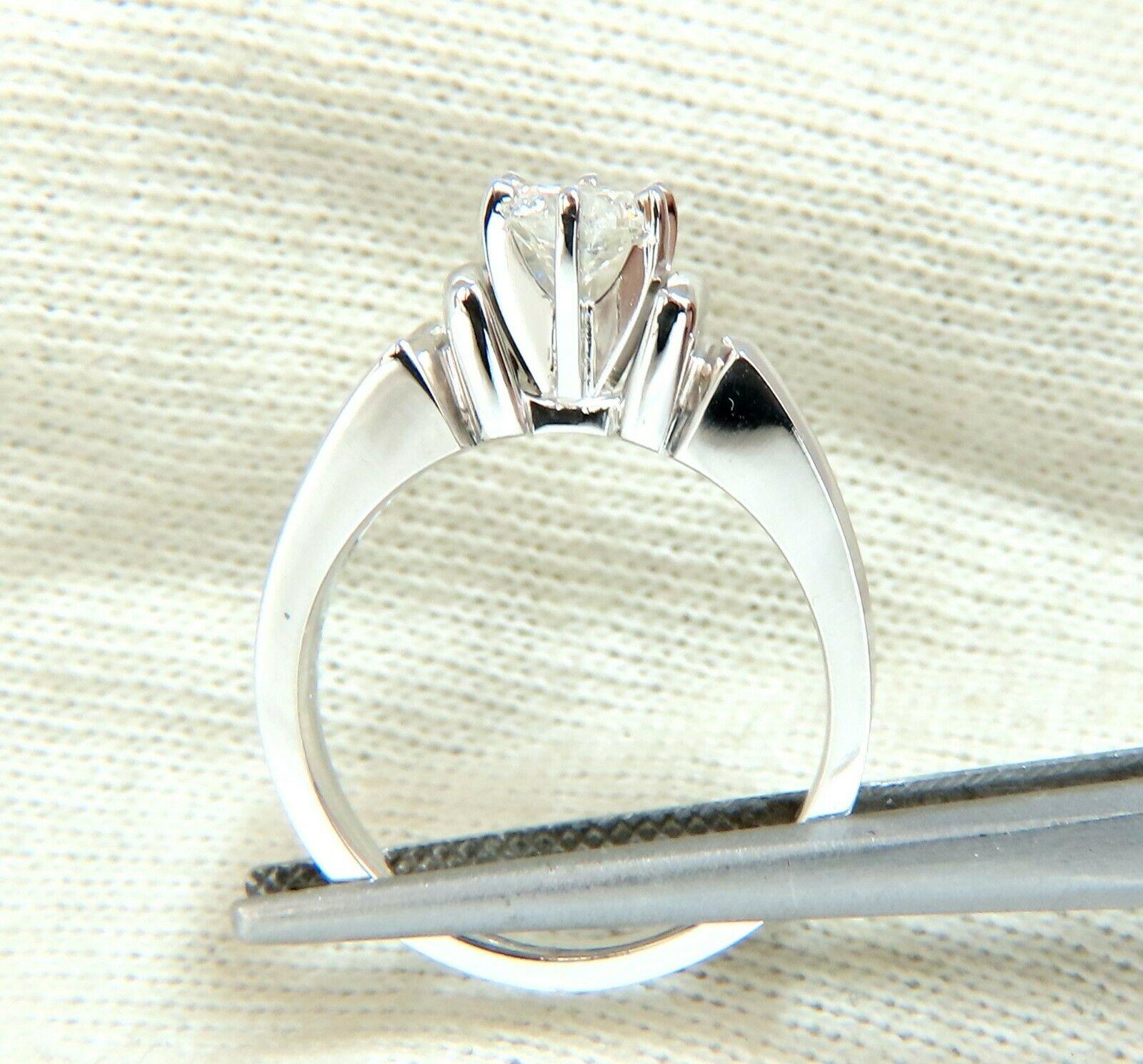 Round Cut .87 Carat Natural Round Diamond Engagement Ring 14 Karat For Sale