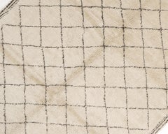 Beni Ourain Wool Rug, Hand-Knotted Moroccan Carpet, Custom Option Avl.