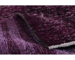 Vintage Distressed Overdyed Persian Rug