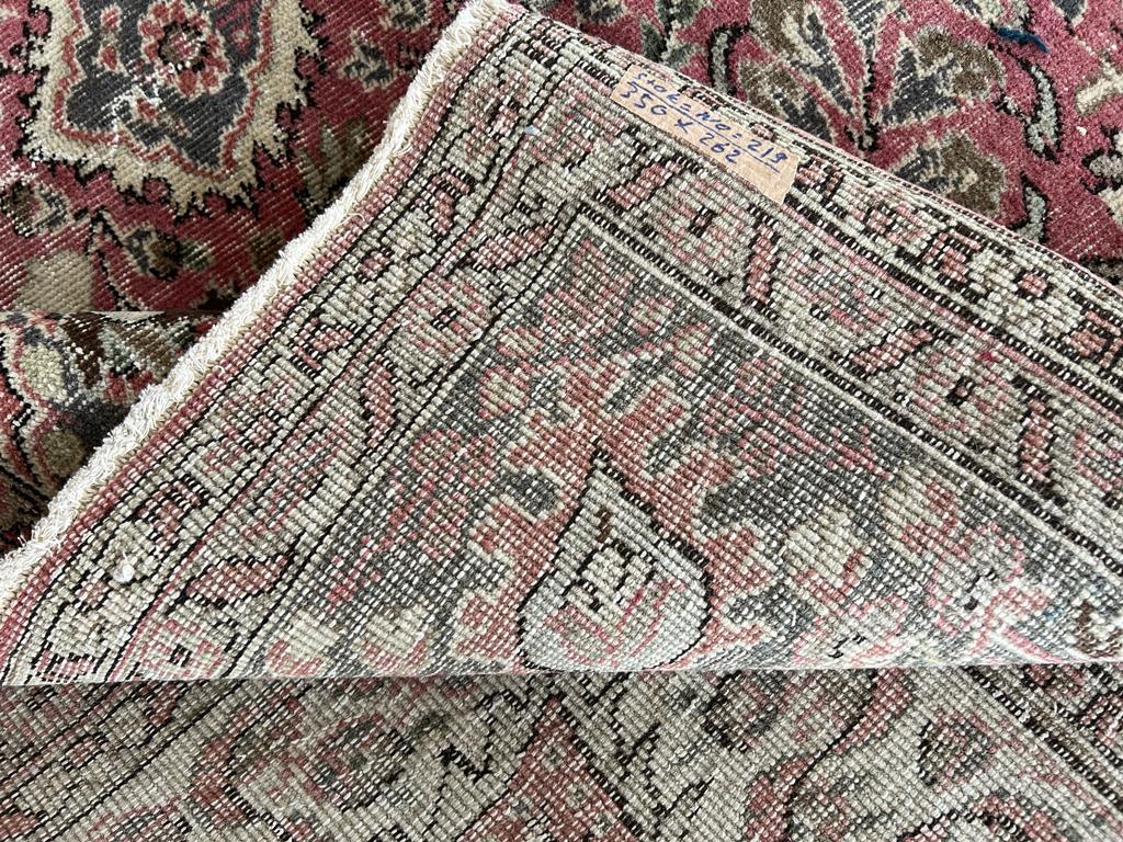 Wool 8.7x11.6 Ft - Fine Hand-Knotted Vintage Turkish Area Rug, circa 1940 For Sale