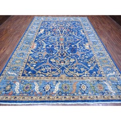 8'7"x12' Intel Blue Bidjar Garus Design Hand Knotted Wool Aryana Oriental Rug