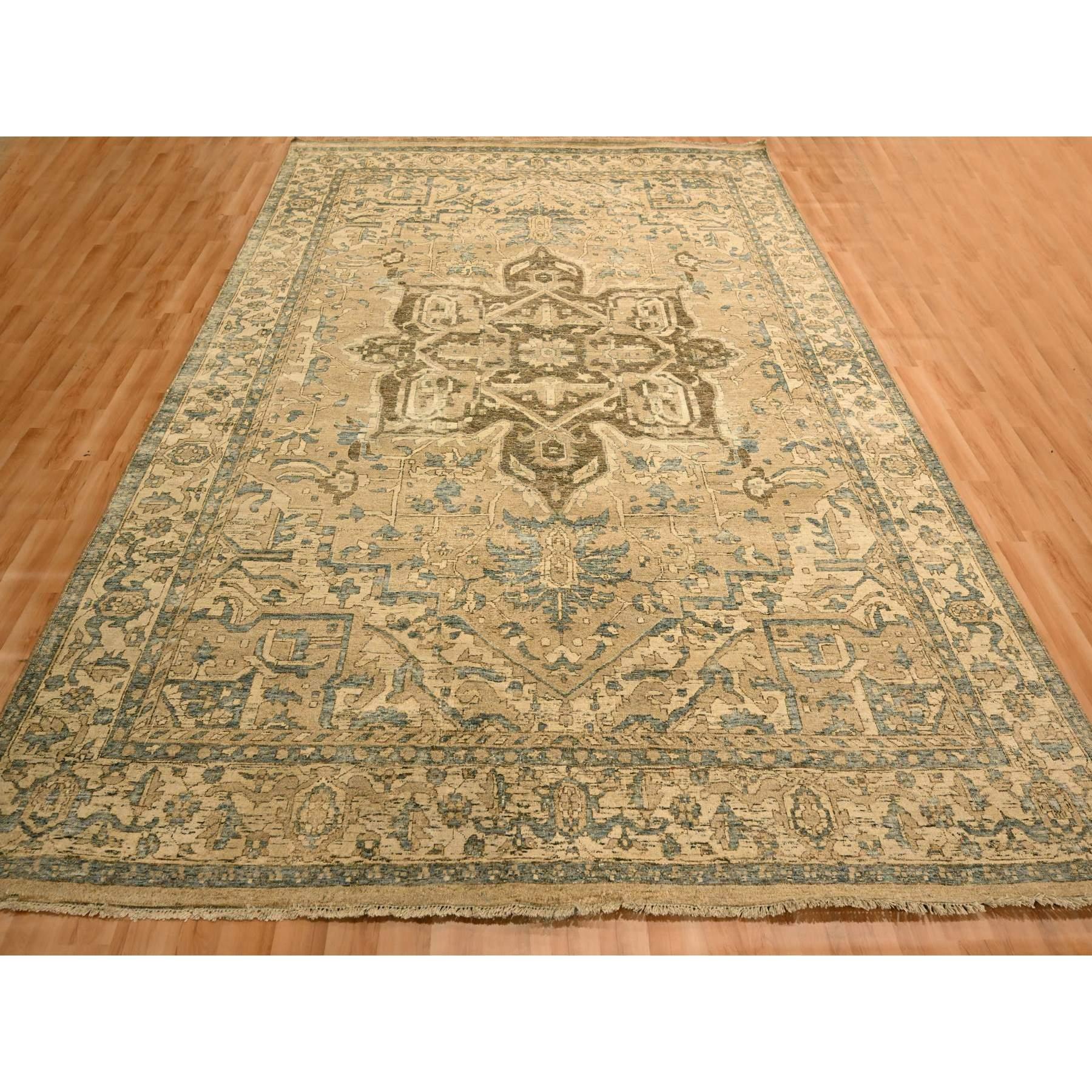 Marrón Caqui, Diseño Heriz, Tono sobre Tono, Pelo Cero, Afeitado, Bajo, Anudada a Mano, 100% Lana, Alfombra Oriental
Materiales primarios: Lana
Látex: Sin pelo 
altura: 0,25 Pulgadas
Estilo: Tradicional
Color principal: Marrón
Colores secundarios: