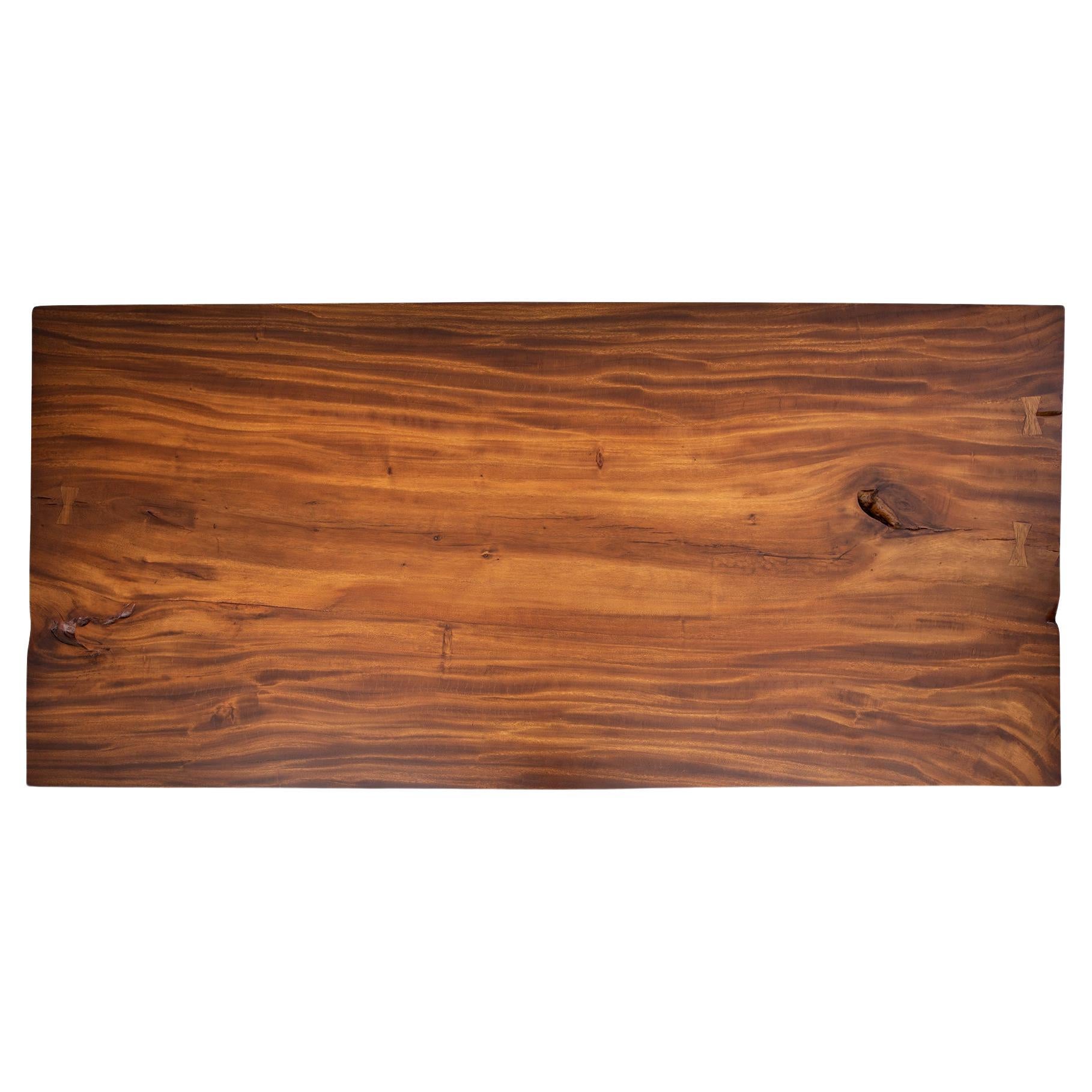 Acacia Mission Limited Edition Slab Table in Smooth Milk Chocolate For Sale