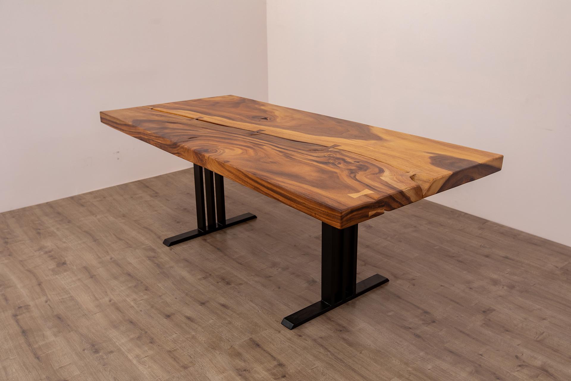 Acacia Mission Limited Edition Slab Table in Smooth Natural Acacia In New Condition For Sale In Boulder, CO
