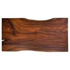 Acacia Live Edge Limited Edition Slab Table in Smooth Milk Chocolate