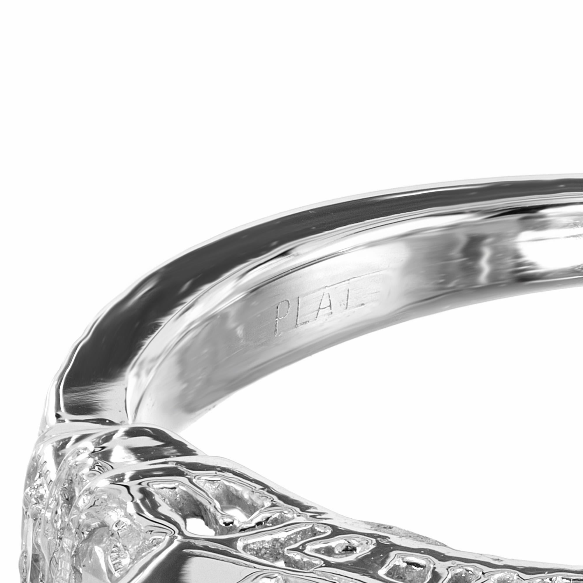 Bague de fiançailles Art déco en platine avec diamant taille vieille Europe en vente 1