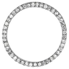 .88 Carat Total Weight Diamond 14K Circle Pendant
