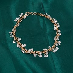 8.80 Carat Natural Diamond Charm Bracelet in 18K Yellow Gold