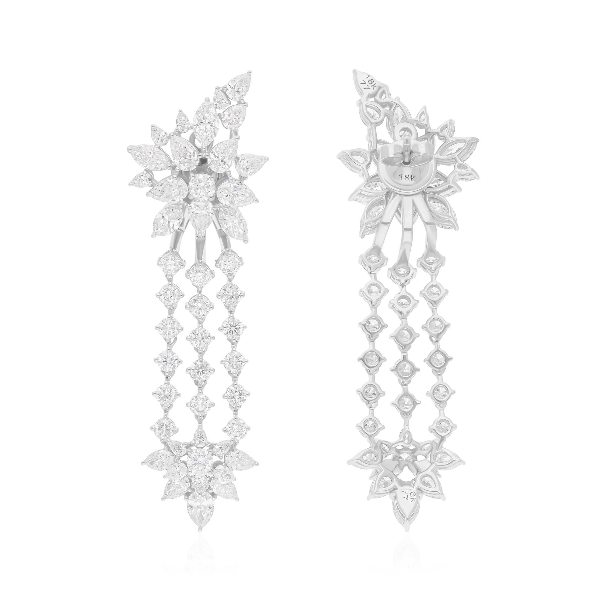 Cast from 18-karat gold, these exquisite earrings are handset with 8.80 carats of sparkling diamonds.

FOLLOW SPECTRUM JEWELS storefront to view the latest collection & exclusive pieces. Spectrum Jewels is proudly rated as a Top Seller on 1stdibs