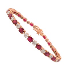 8.80 Carats Ruby Diamond Bracelet