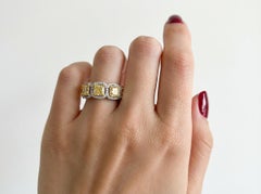8.80 ct Fancy Yellow Diamond & White Diamond Eternity Ring