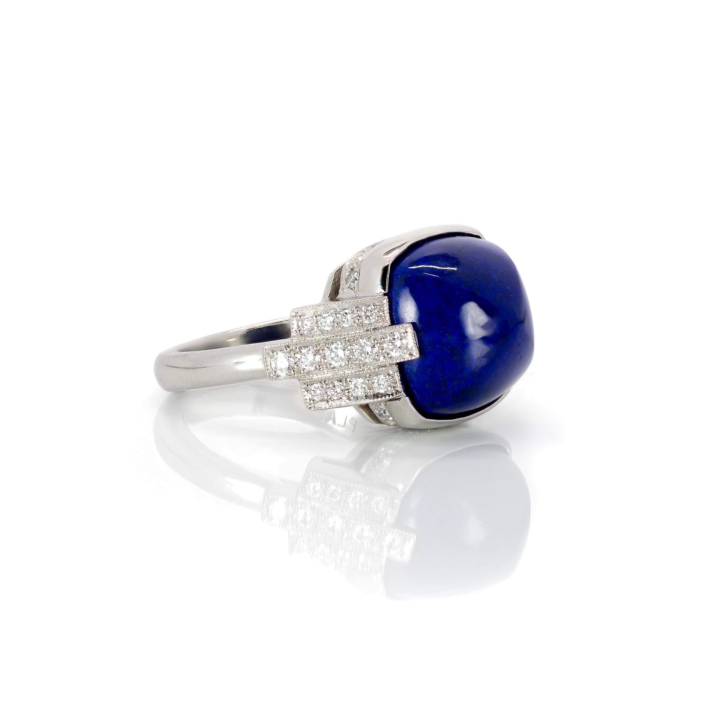 Lapis has been valued over the ages for its shade of blue.  While the ancient Egyptians prized Lapis in very small quantities, Italian craftsman elevated the material to new heights beginning in the 13th to 14th centuries and evolved the use of
