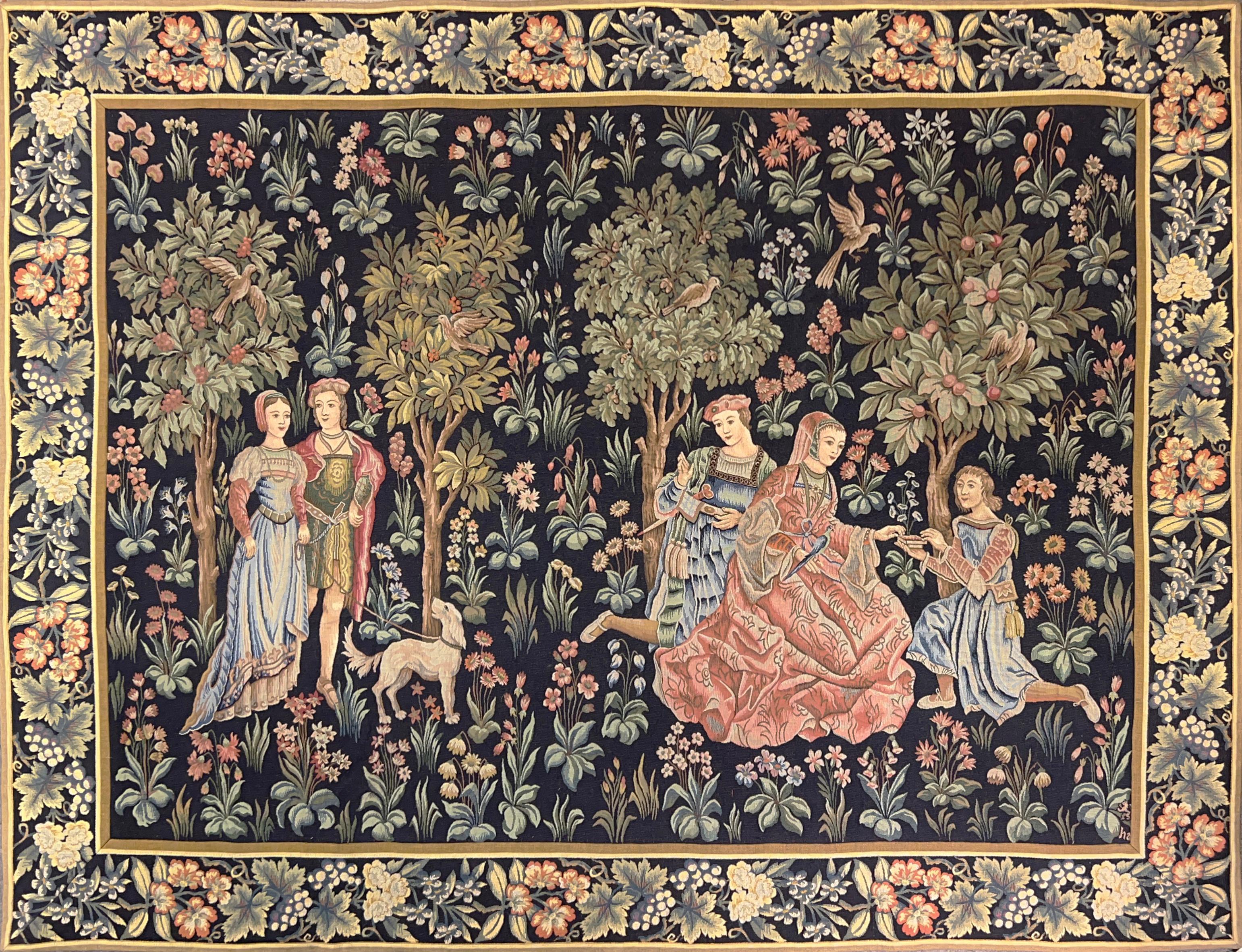 884 – Wandteppich Aubusson aus dem 19. Jahrhundert
