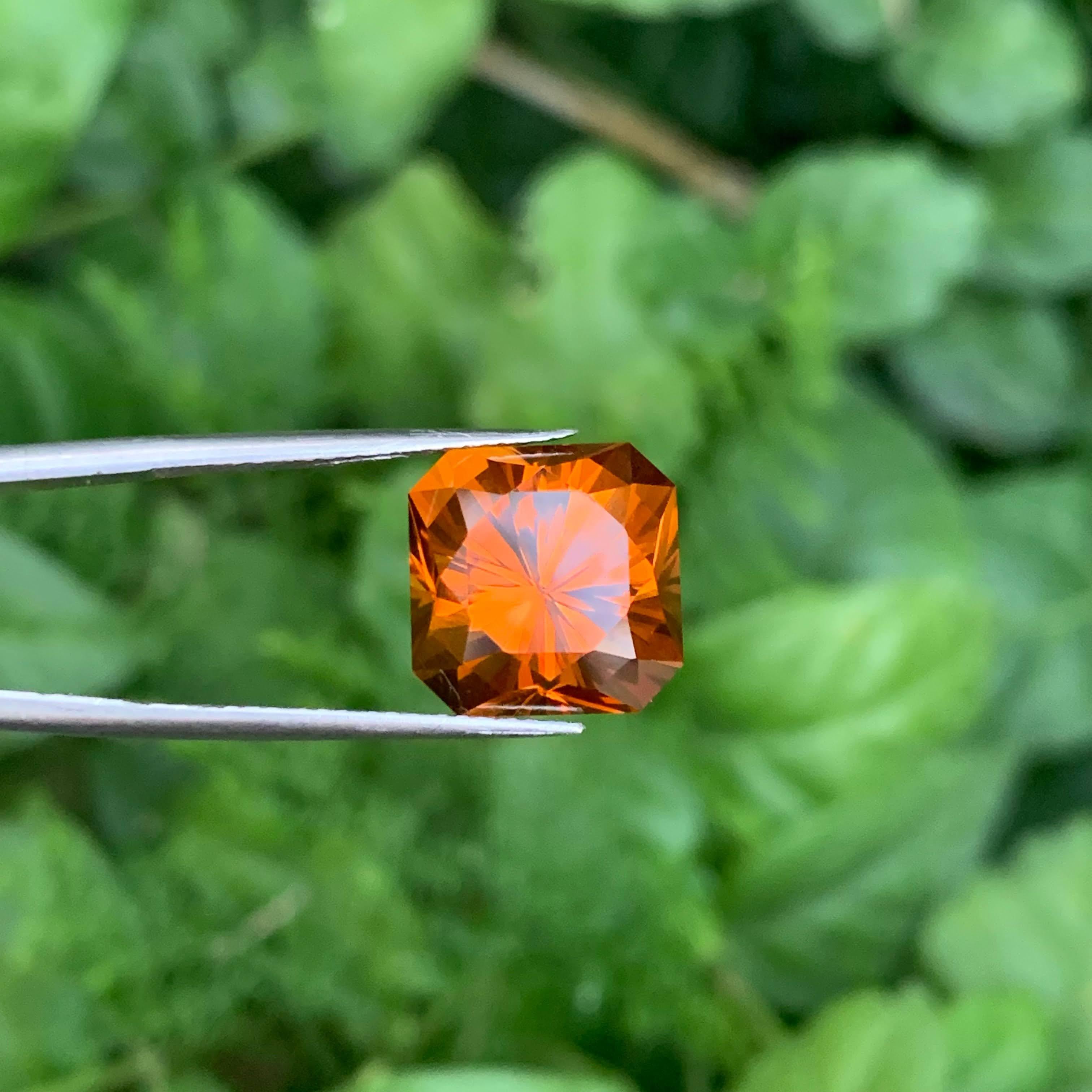 8,85 Carati di Citrino di Madeira naturale sfuso, taglio di precisione personalizzato Gemma portoghese In condizioni Nuovo in vendita a Bangkok, TH
