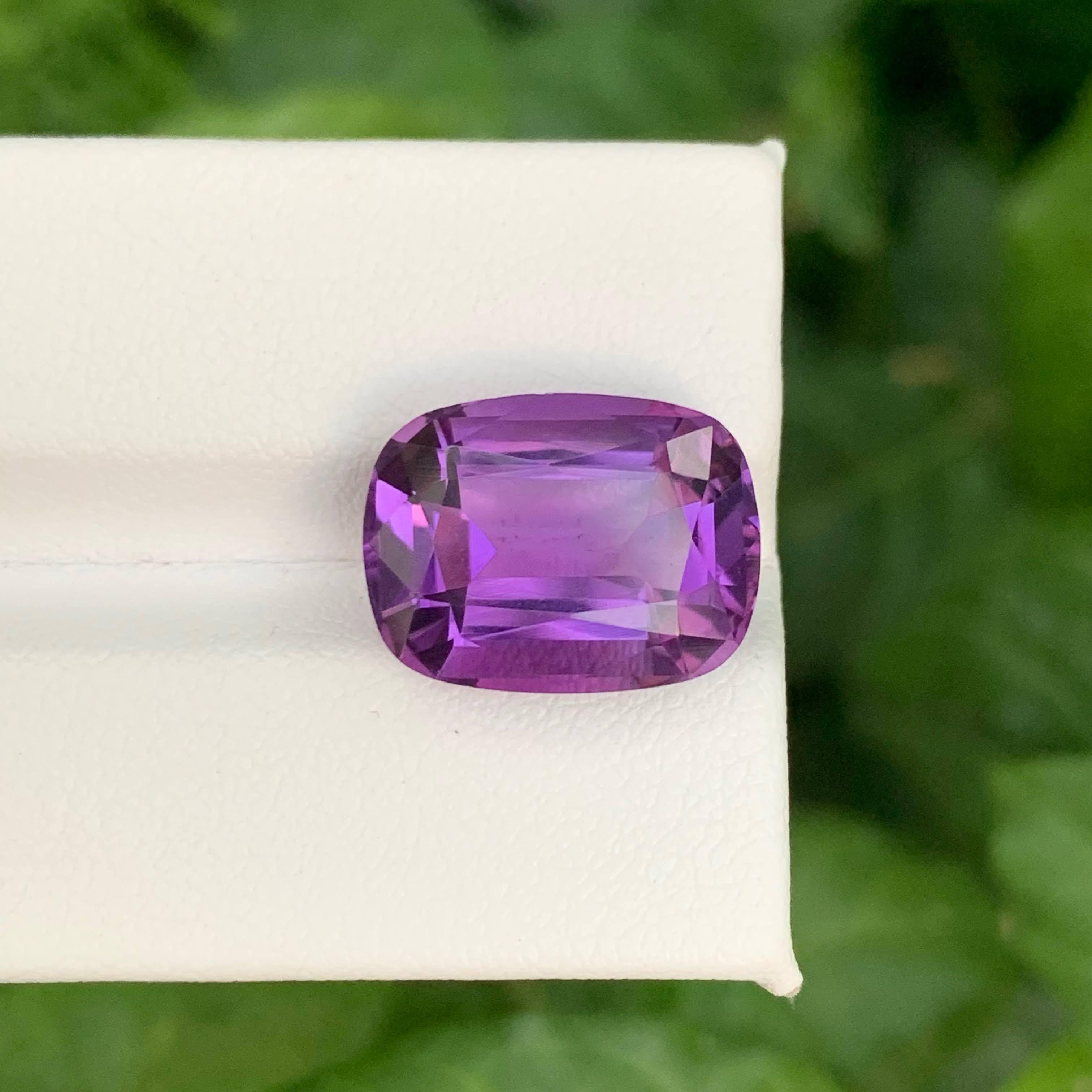 8.85 carati di pietra ametista viola naturale sciolta con taglio a cuscino Gemma brasiliana in vendita 4
