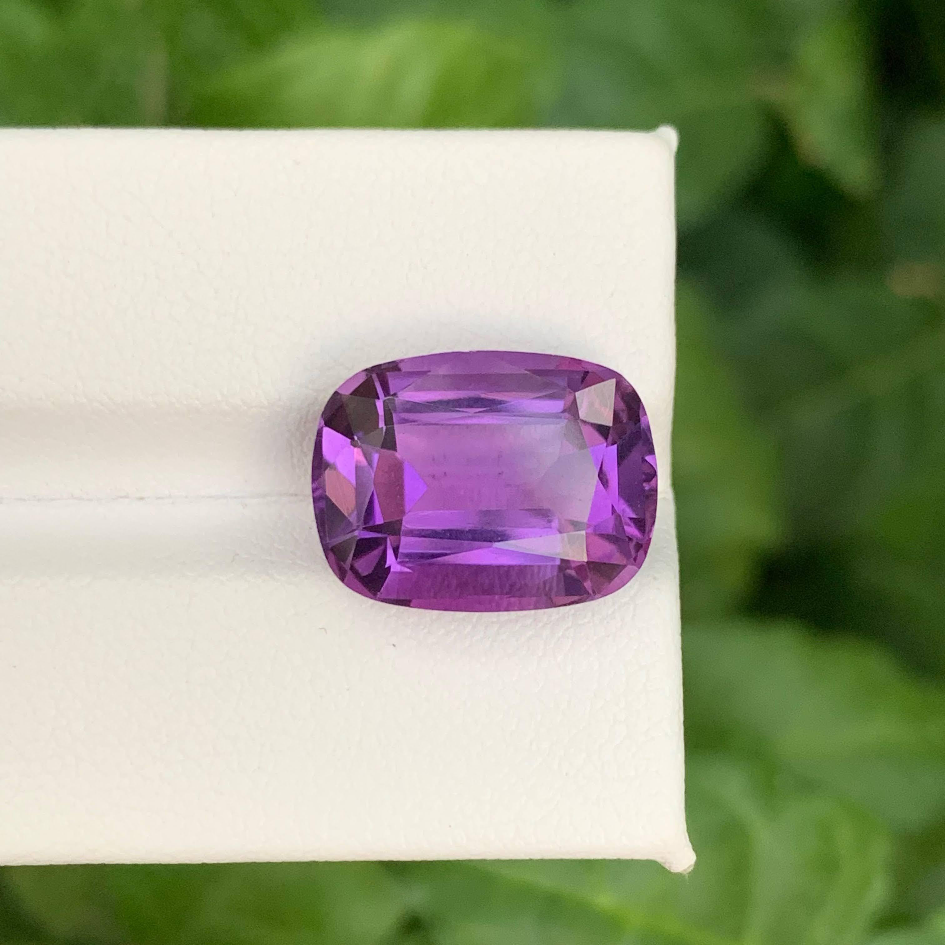 8.85 carati di pietra ametista viola naturale sciolta con taglio a cuscino Gemma brasiliana in vendita 5