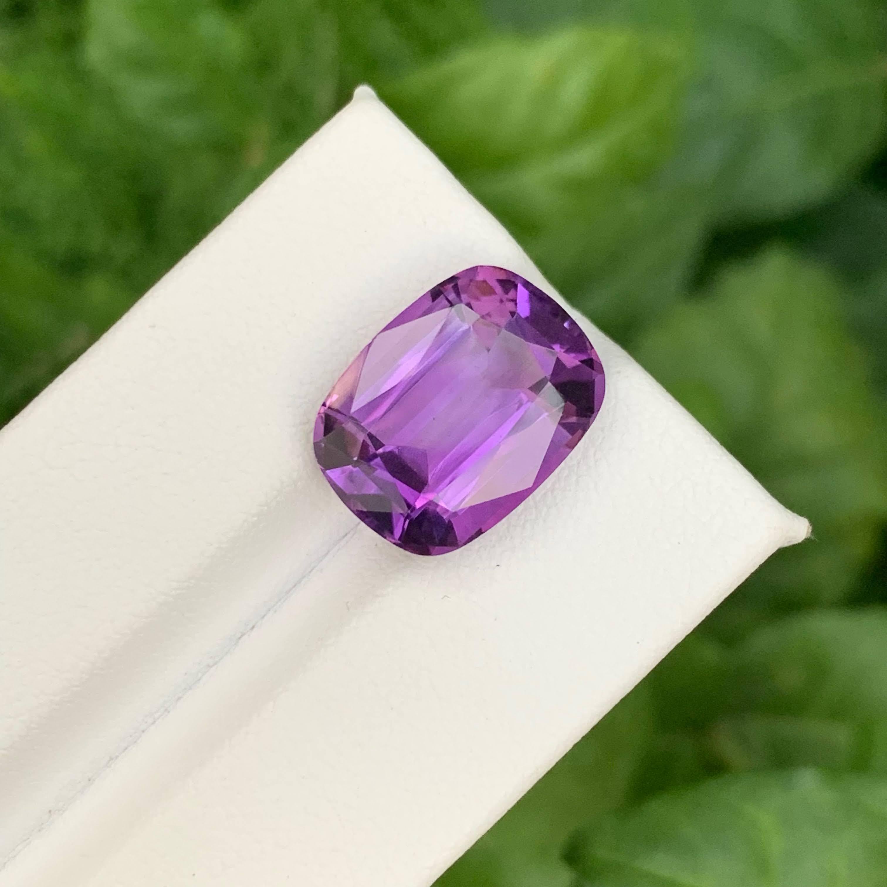 8.85 carati di pietra ametista viola naturale sciolta con taglio a cuscino Gemma brasiliana in vendita 1