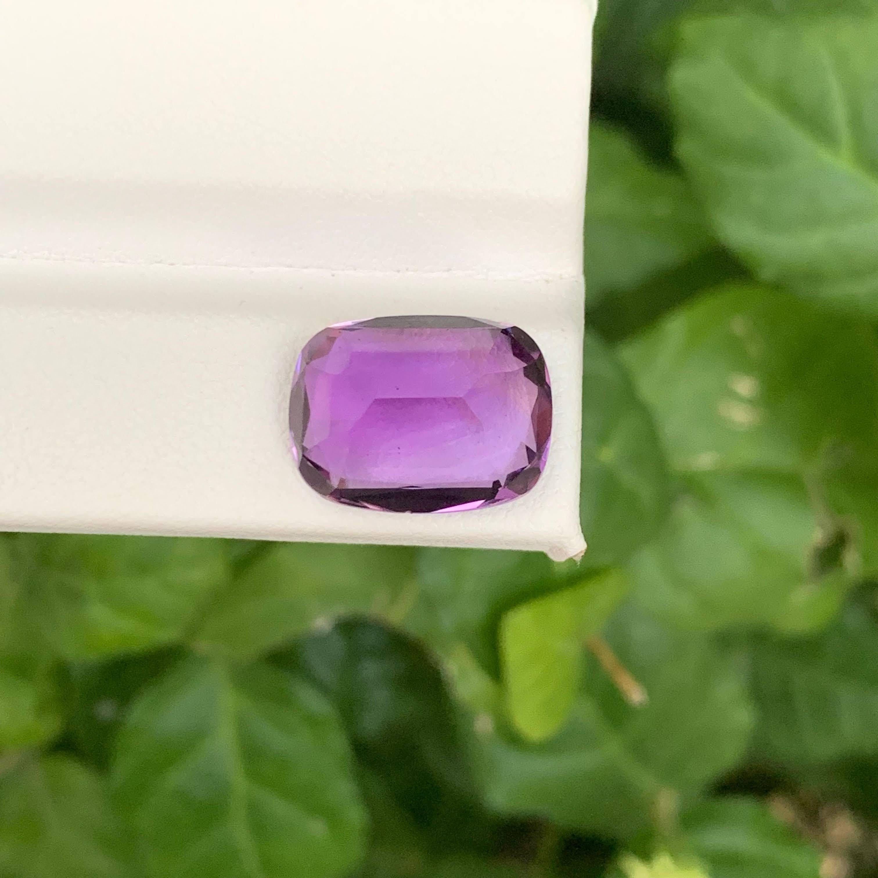8.85 carati di pietra ametista viola naturale sciolta con taglio a cuscino Gemma brasiliana in vendita 2
