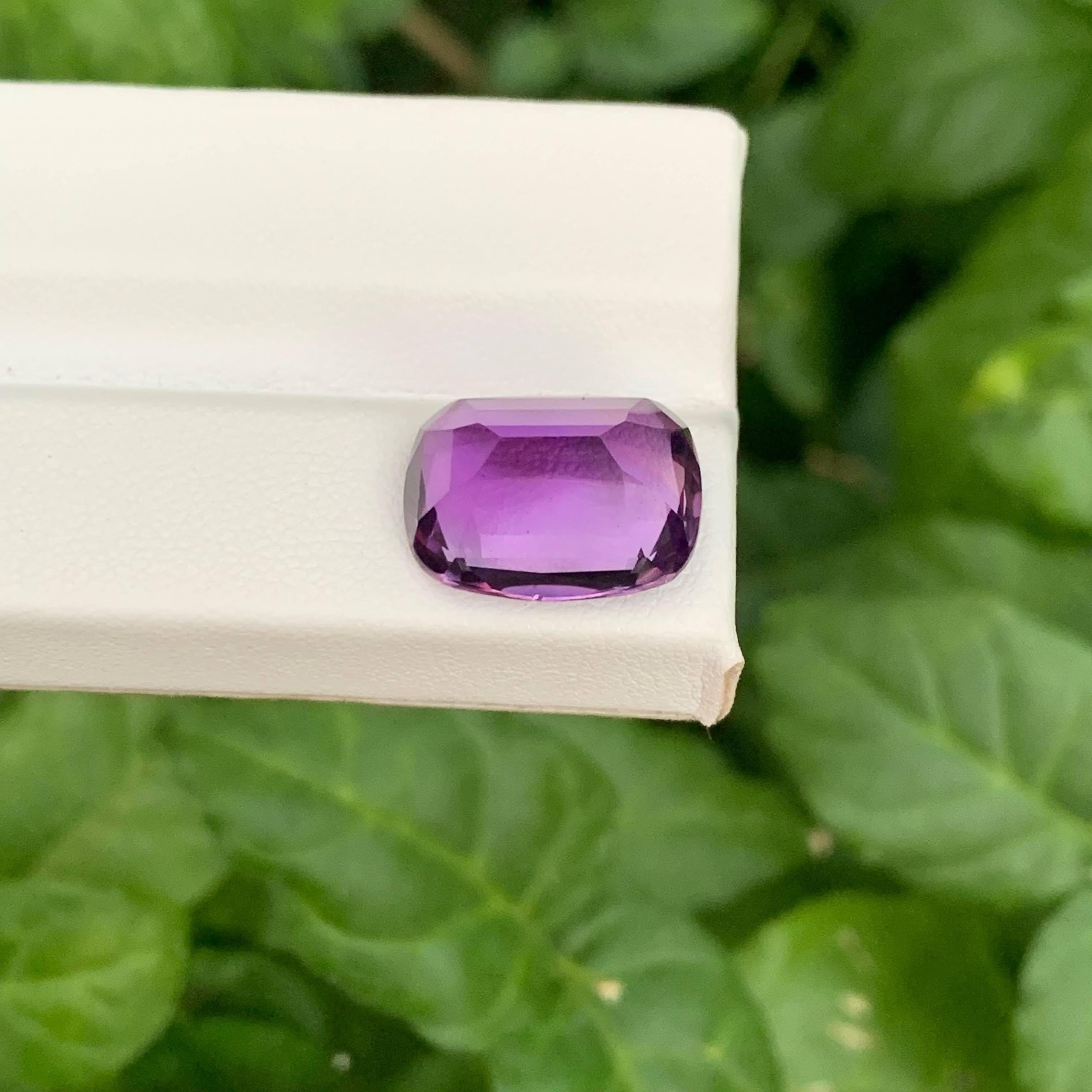 8.85 carati di pietra ametista viola naturale sciolta con taglio a cuscino Gemma brasiliana in vendita 3